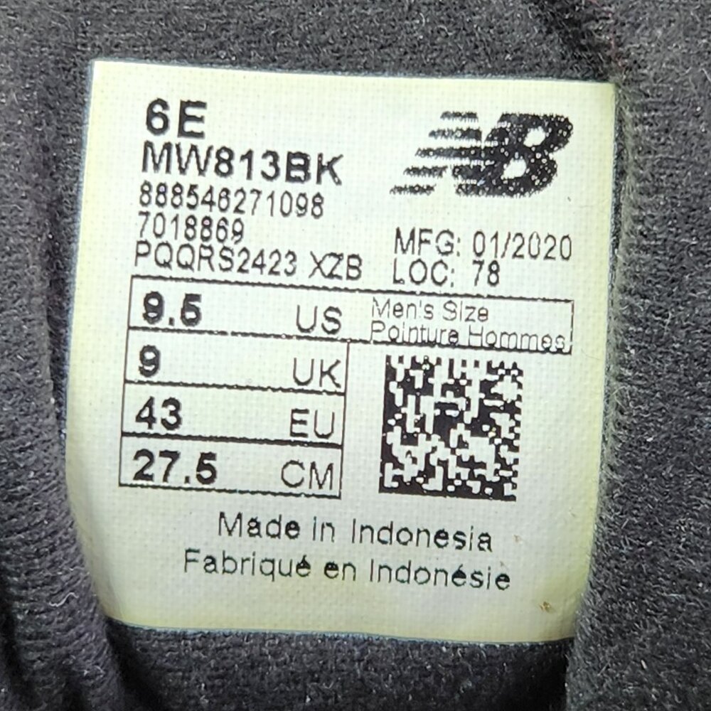 New Balance 813 Mens Black Walking Shoes Sneakers Size 9.5 Extra Wide (6E) - Picture 9 of 9